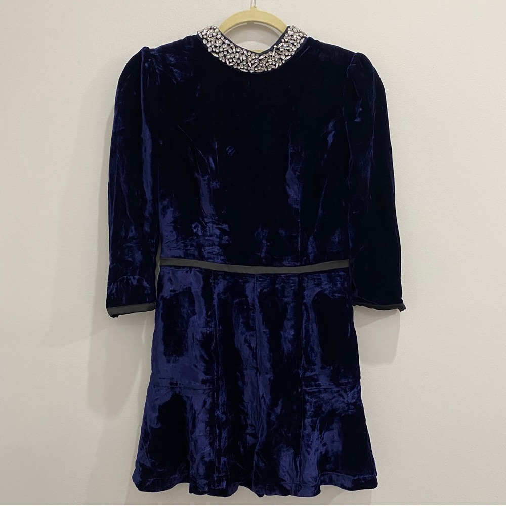 Velvet Open Back Romper - Picture 5 of 16